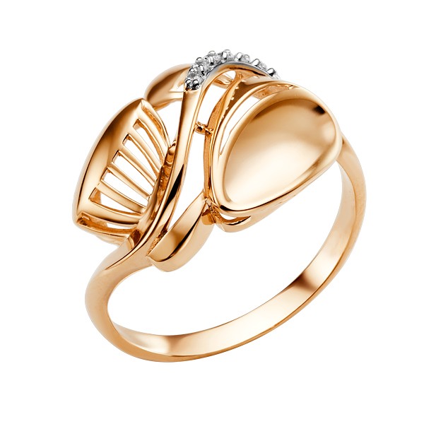 Кольцо, золото, фианит, 006071-1102